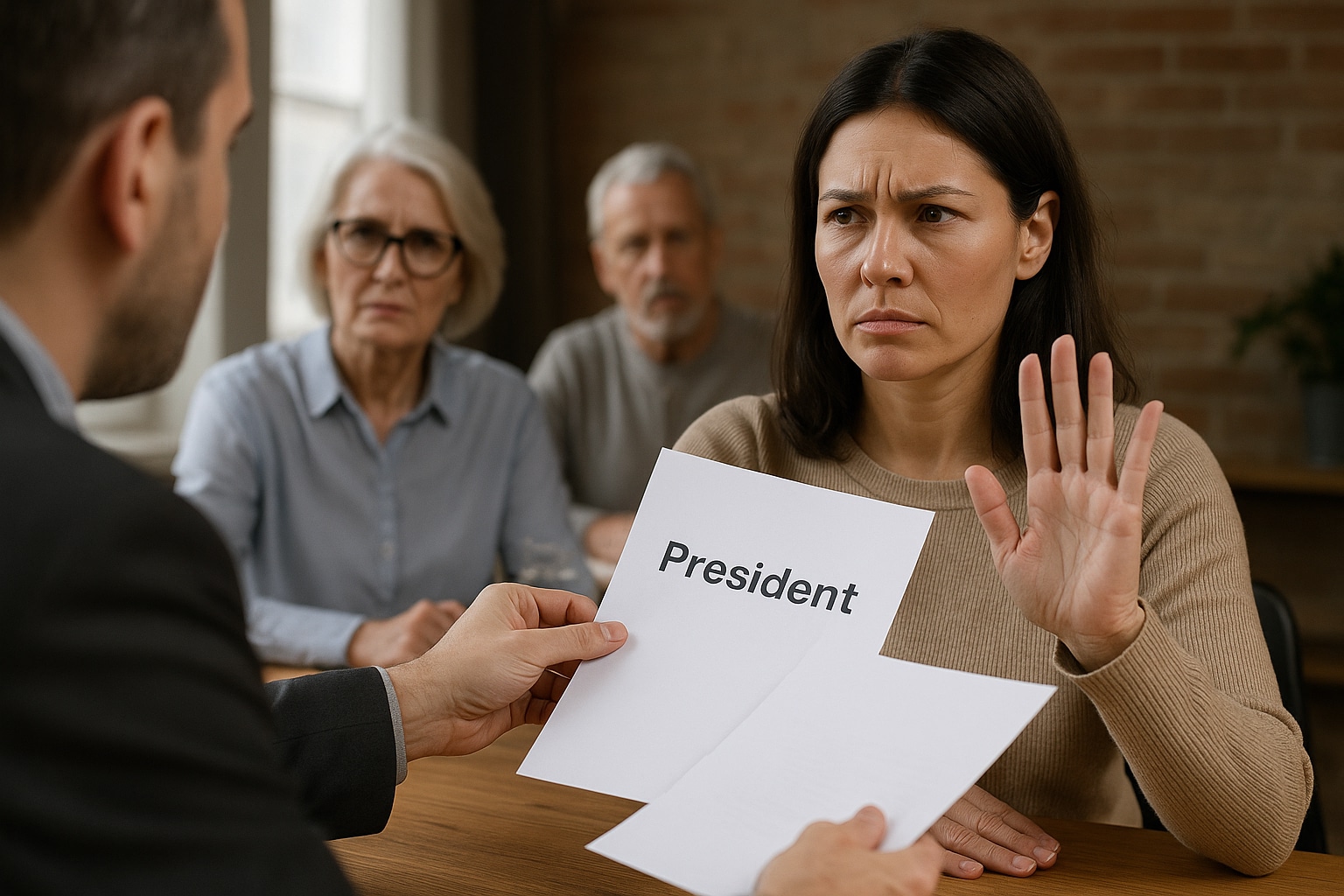 te puedes negar a ser presidente de la comunidad